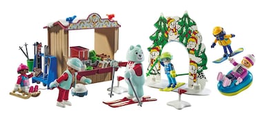 Foto 6 | Set De Juego Playmobil Ski World Con 6 Figuras, Esquís, Trineos Y Más - Venta Internacional.