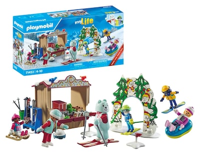 Foto 7 | Set De Juego Playmobil Ski World Con 6 Figuras, Esquís, Trineos Y Más - Venta Internacional.
