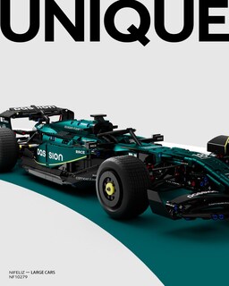 Foto 3 | Set De Construcción Nifeliz Am24, Coche De Carreras De Fórmula 1, Escala 1:8 - Venta Internacional.