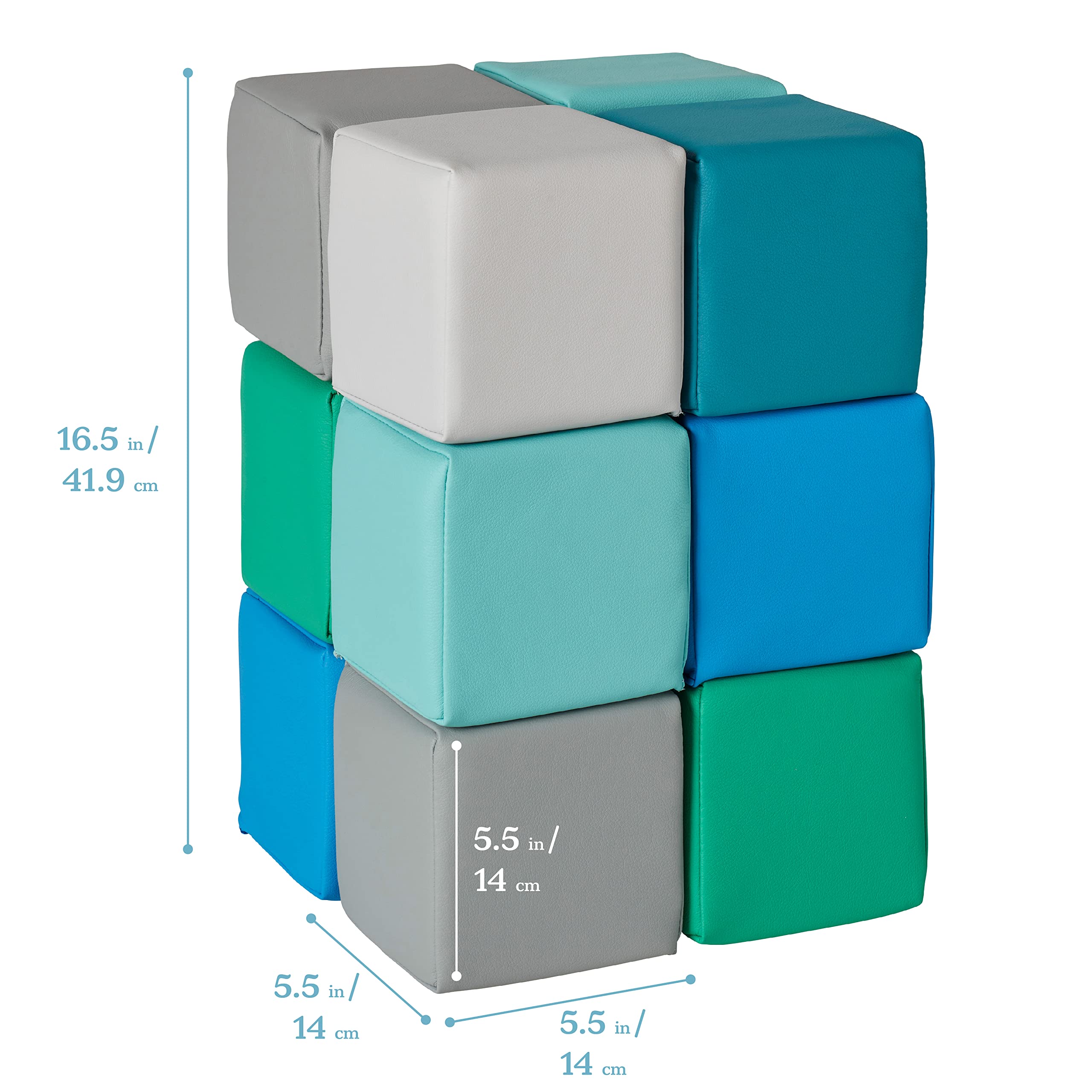 Foto 2 | Building Blocks Ecr4kids Softzone Patchwork Para Niños Pequeños, 12 Piezas - Venta Internacional.