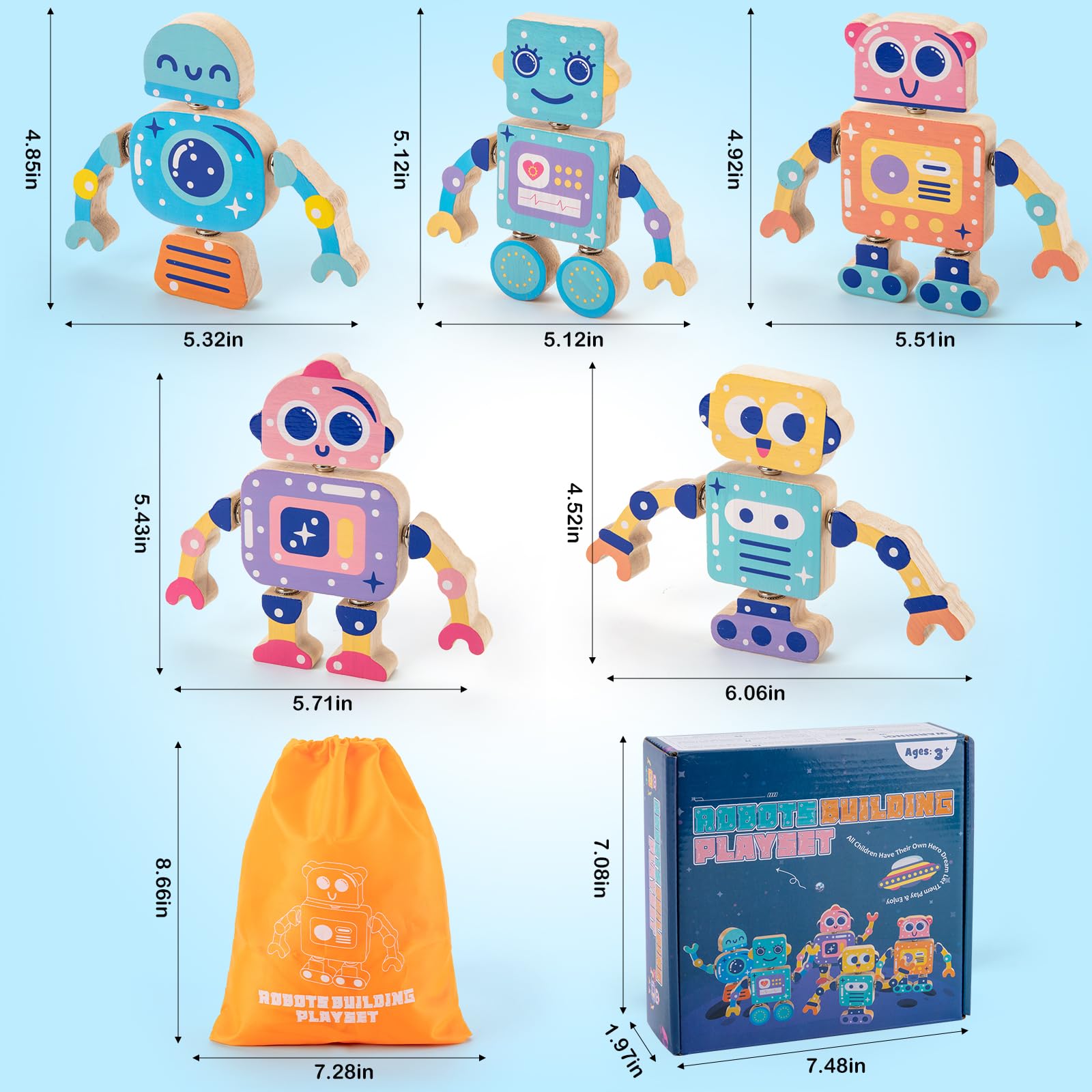 Foto 3 | Building Toys Kodatek De Madera Con Cierre A Presión Para Niños De 3 A 6 Años - Venta Internacional.