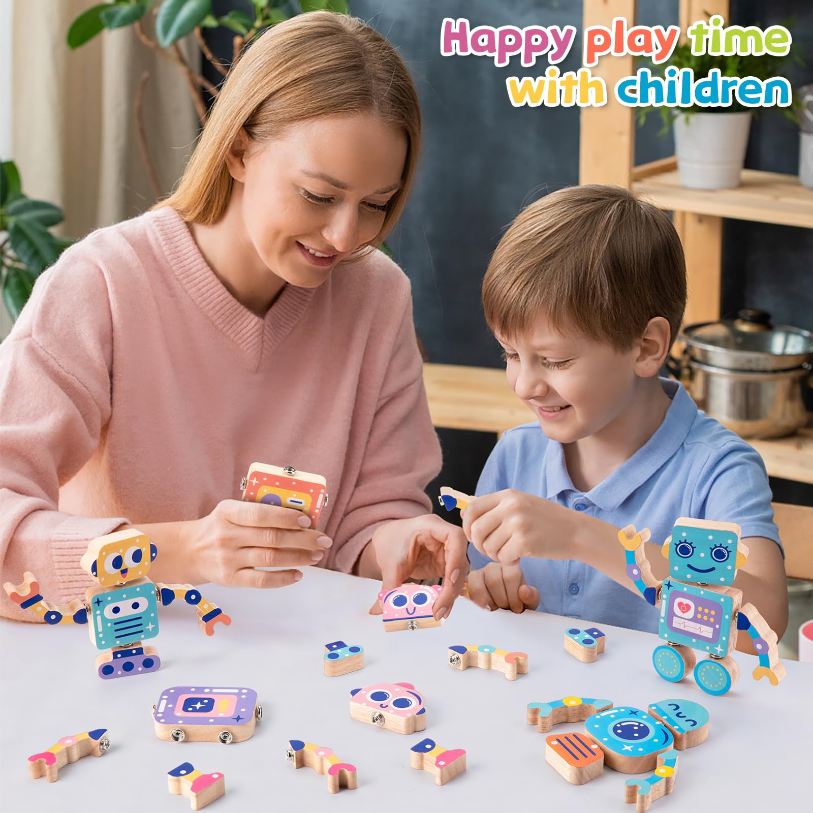 Foto 4 | Building Toys Kodatek De Madera Con Cierre A Presión Para Niños De 3 A 6 Años - Venta Internacional.