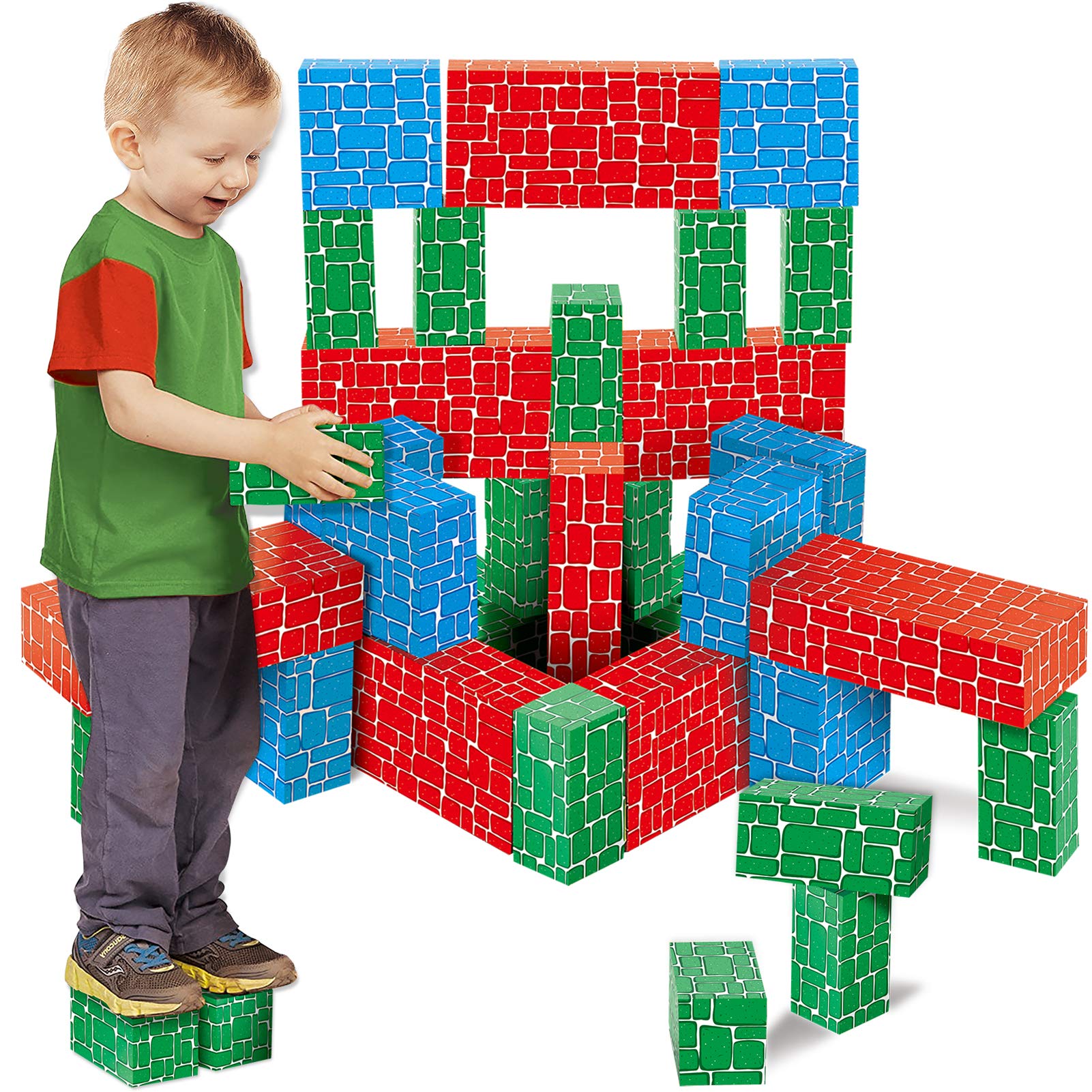 Foto 2 pulgar | Bloque De Construcción De Cartón Exercise N Play Jumbo, 40 Unidades, Para Niños - Venta Internacional.