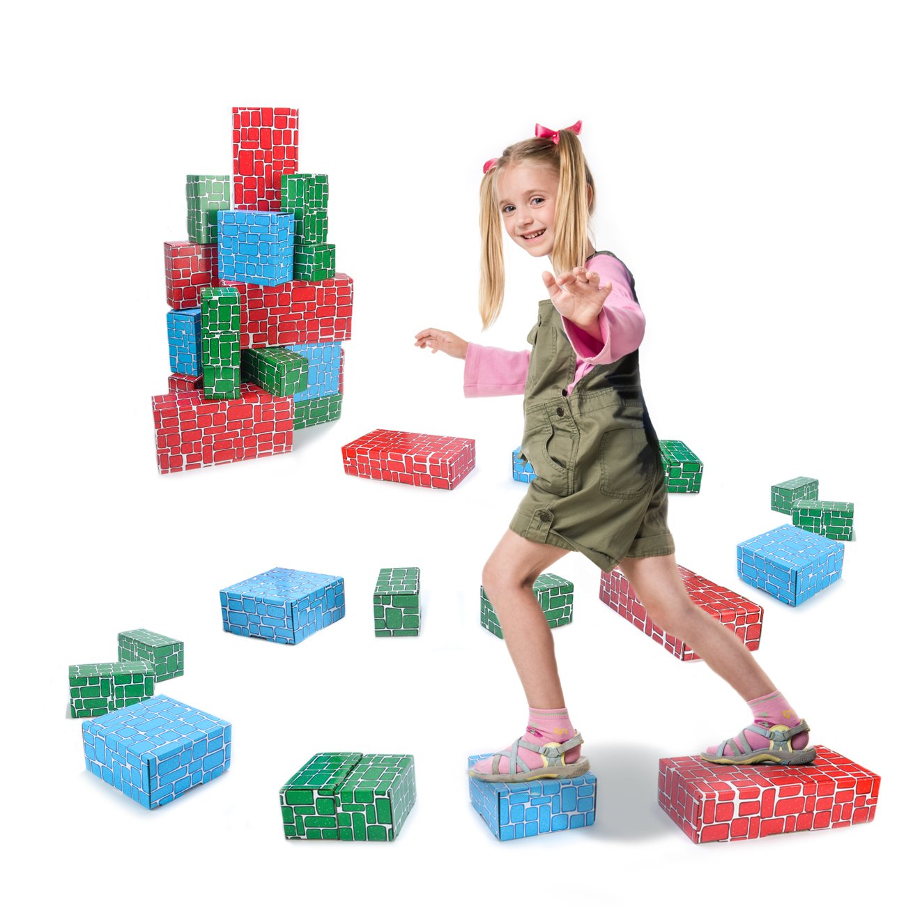 Foto 3 pulgar | Bloque De Construcción De Cartón Exercise N Play Jumbo, 40 Unidades, Para Niños - Venta Internacional.