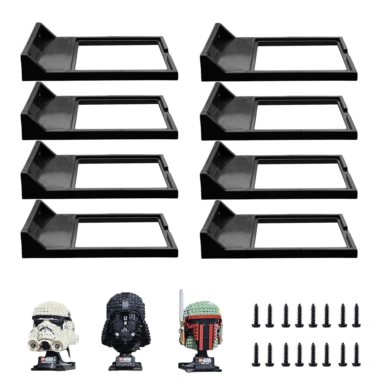 Foto 2 pulgar | Soporte De Pared Para Casco Lego Star Wars Teyouyi Negro, 8 Unidades - Venta Internacional.