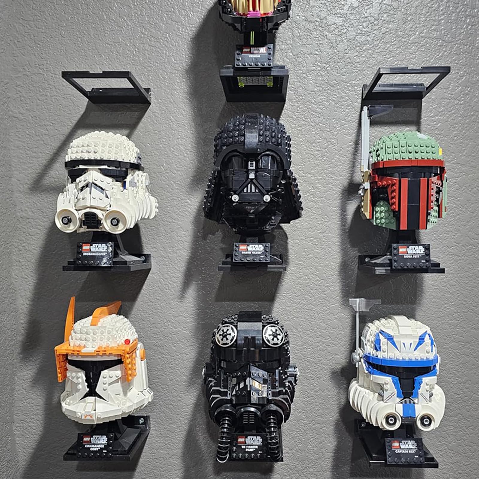Foto 5 pulgar | Soporte De Pared Para Casco Lego Star Wars Teyouyi Negro, 8 Unidades - Venta Internacional.