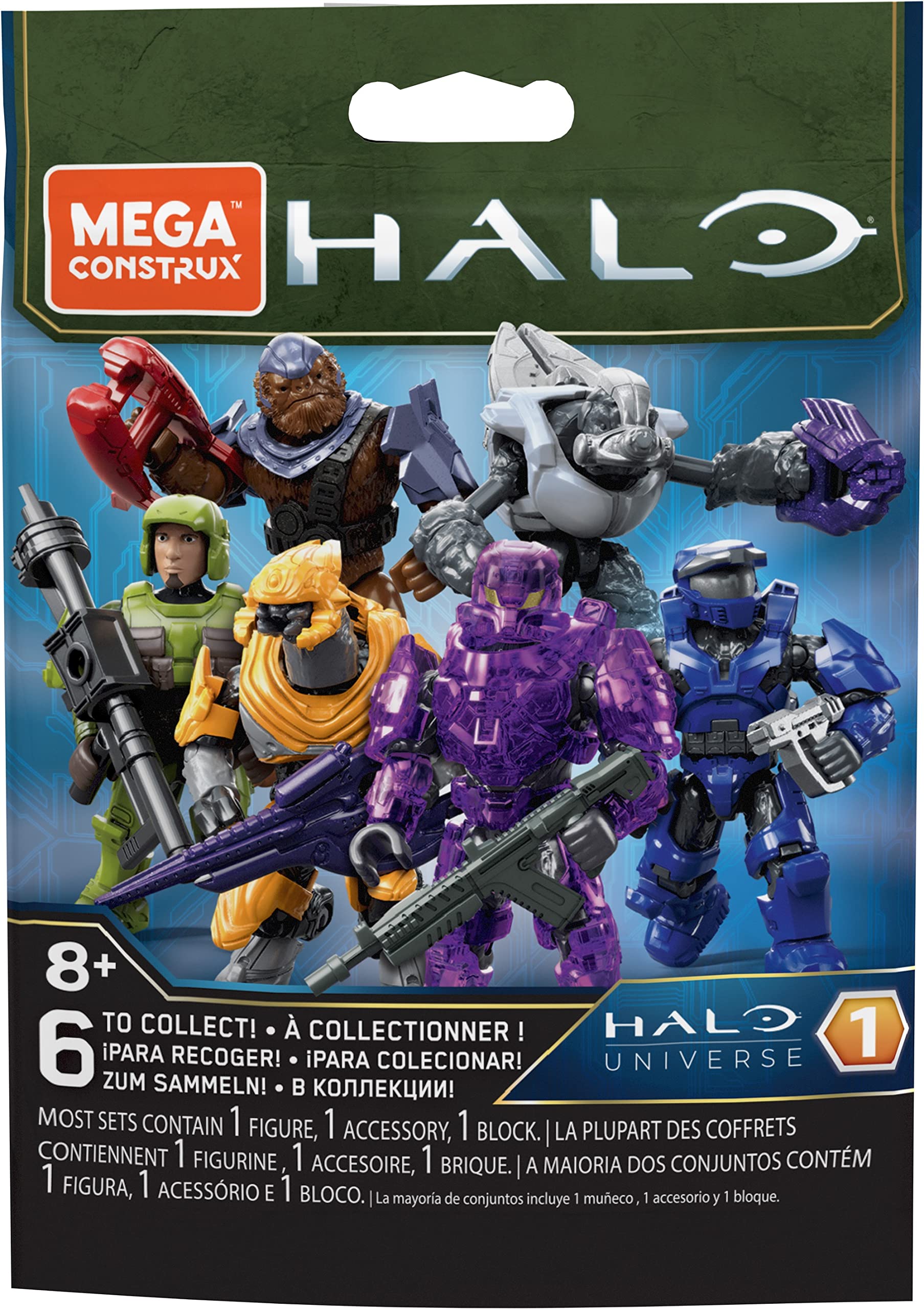 Foto 2 pulgar | Microfiguras De Acción Megaconstrux Halo Con Bloque De Visualización - Venta Internacional.