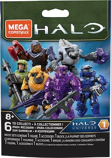 Foto 1 | Microfiguras De Acción Megaconstrux Halo Con Bloque De Visualización - Venta Internacional.