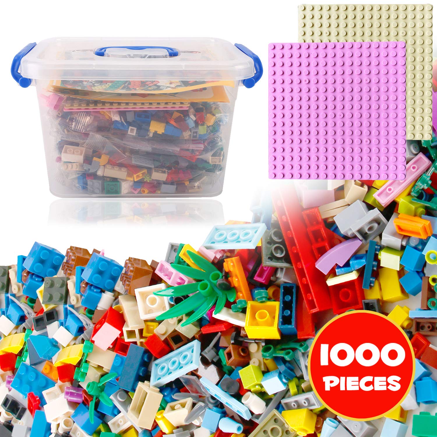 Foto 2 pulgar | Set De Juego Building Bricks Liberty Imports, 1000 Unidades Con Placas Base - Venta Internacional.