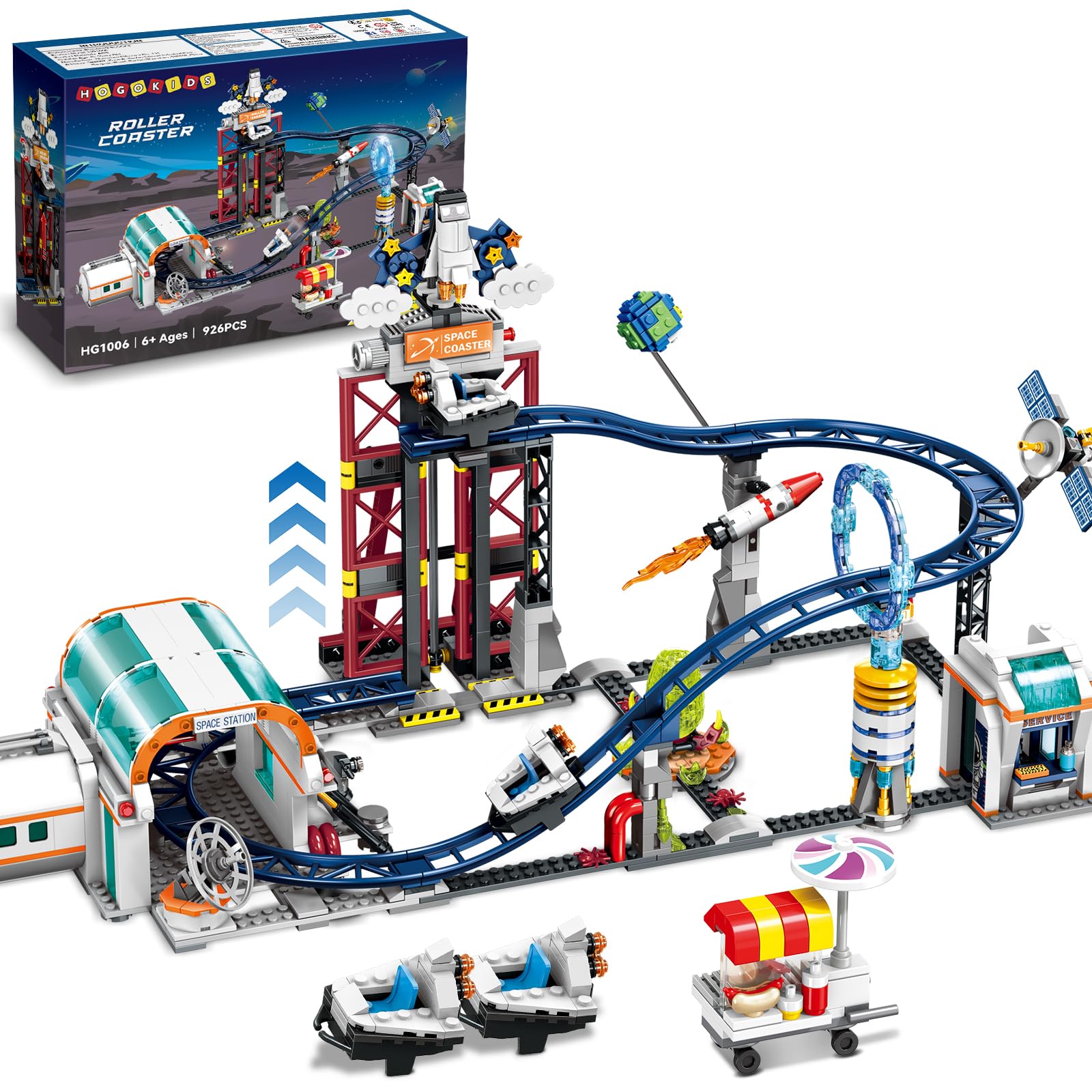Foto 2 pulgar | Montaña Rusa Espacial De Building Toy Hogokids, 926 Unidades, De 6 A 12 Años - Venta Internacional.