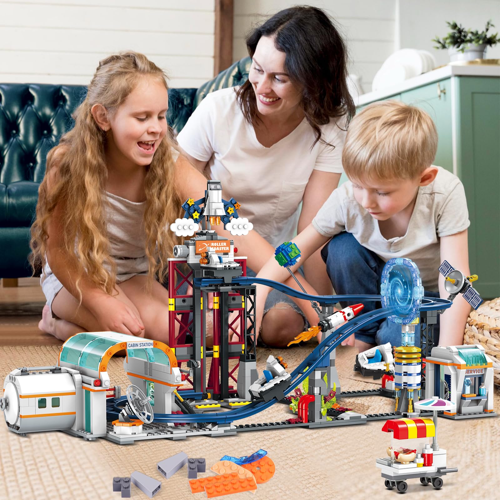 Foto 4 | Montaña Rusa Espacial De Building Toy Hogokids, 926 Unidades, De 6 A 12 Años - Venta Internacional.