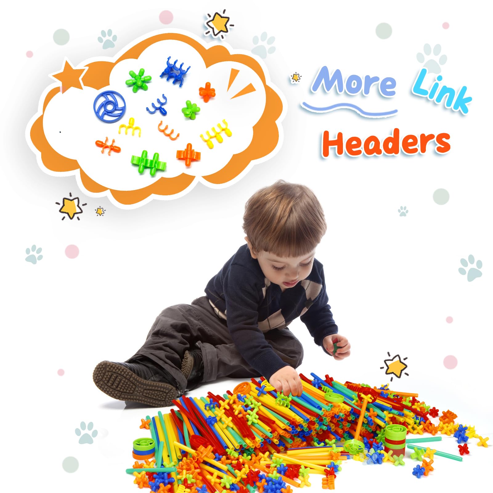 Foto 5 | Juguetes De Construcción Stem Straw Constructor Toys Giibro, 1200 Piezas - Venta Internacional.