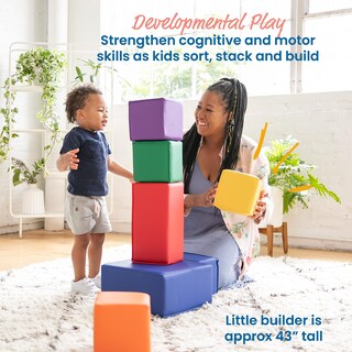 Foto 3 | Bloques De Construcción De Espuma Ecr4kids Softzone Big, 7 Piezas, Surtidos - Venta Internacional.