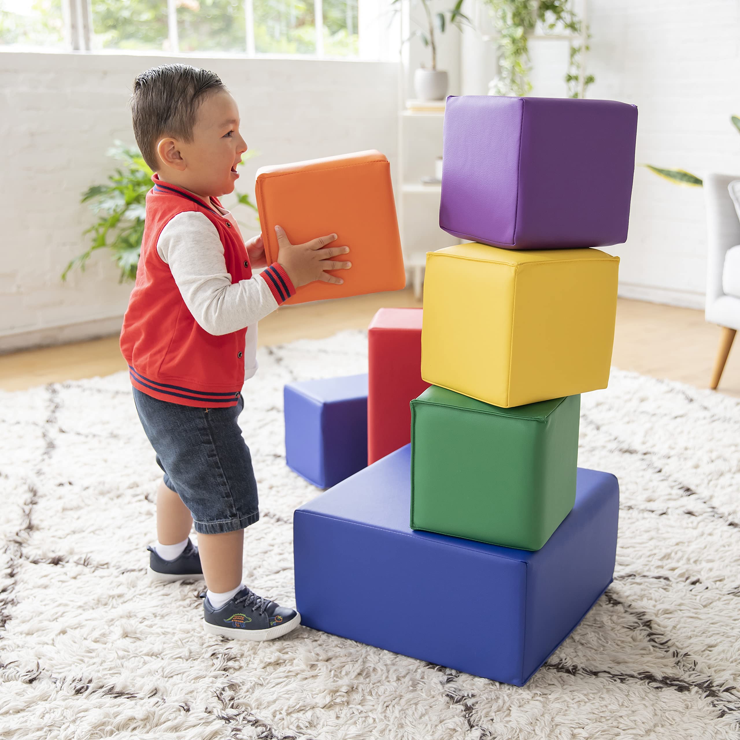 Foto 7 | Bloques De Construcción De Espuma Ecr4kids Softzone Big, 7 Piezas, Surtidos - Venta Internacional.
