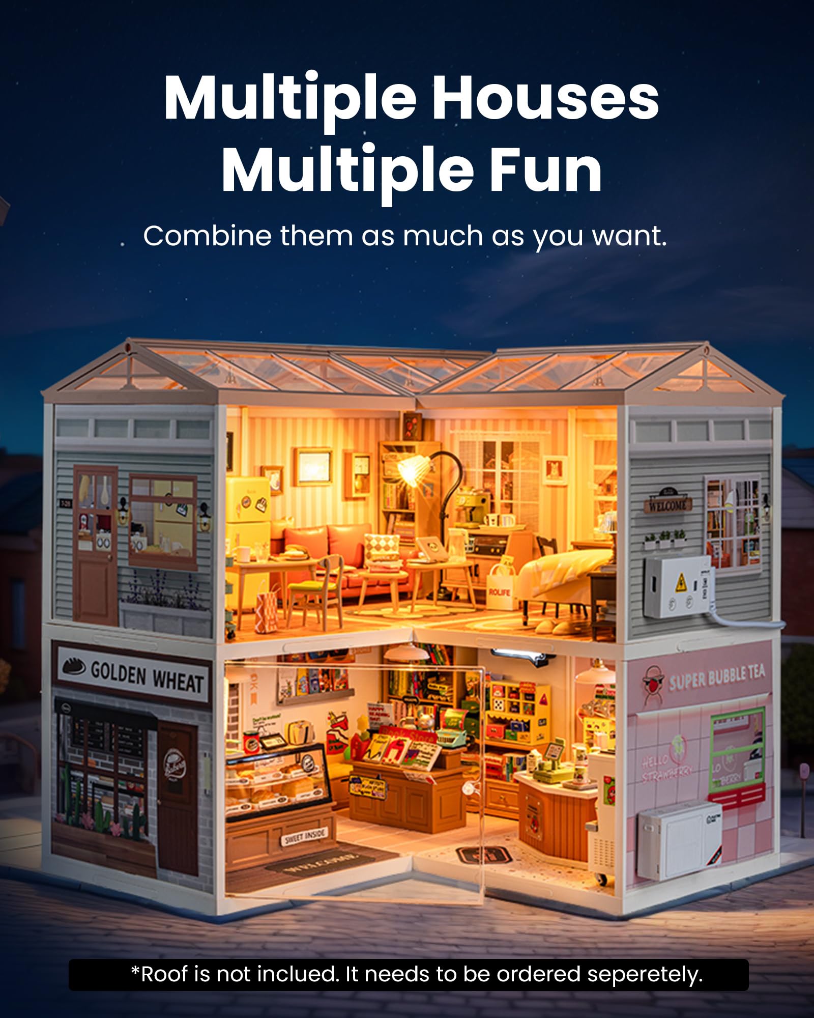 Foto 6 | Set De Construcción Rolife Diy Diy, Casa De Plástico En Miniatura Con Led - Venta Internacional.