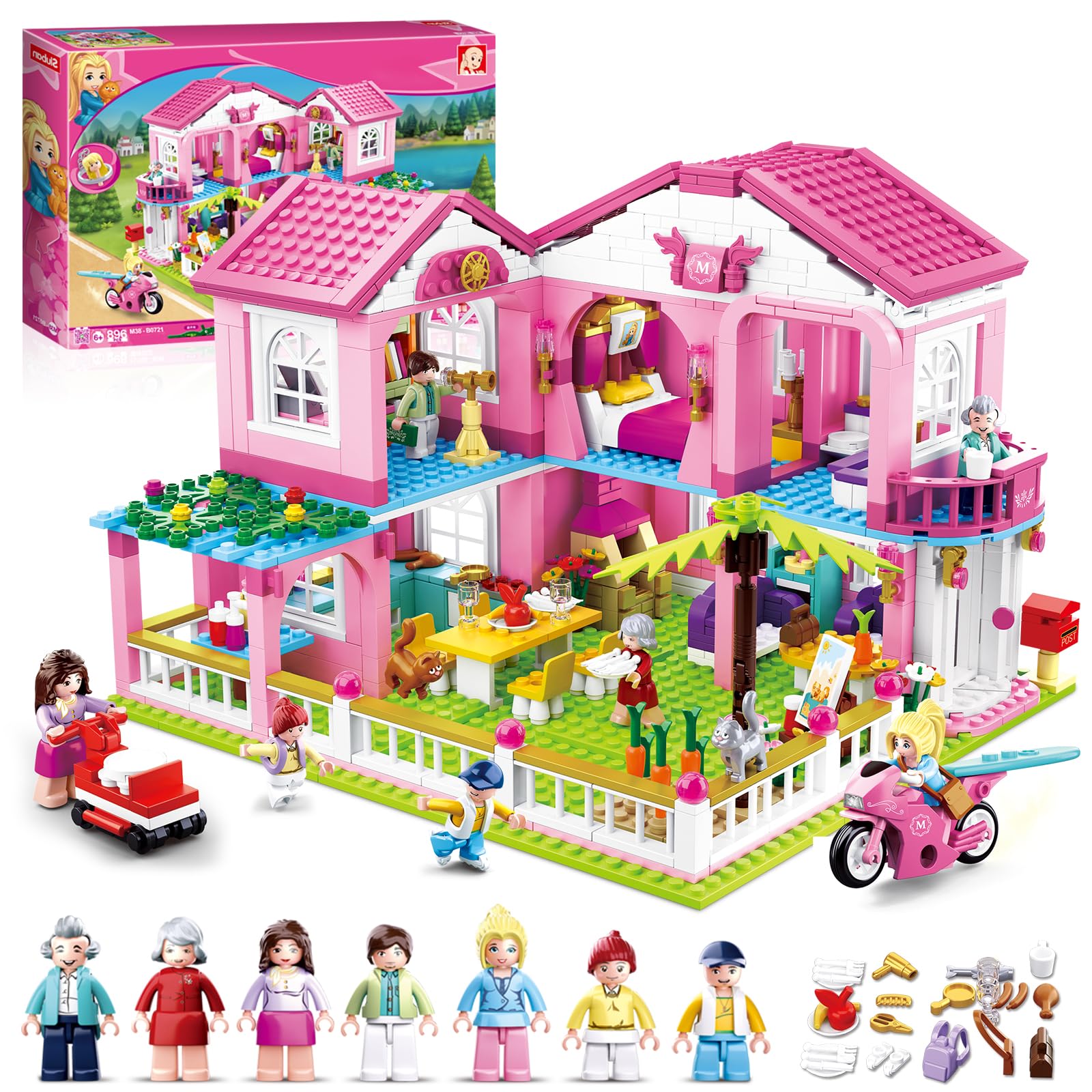 Foto 1 | Set De Construcción Sluban Friends Beach House Seaside Villa 6-12 - Venta Internacional.