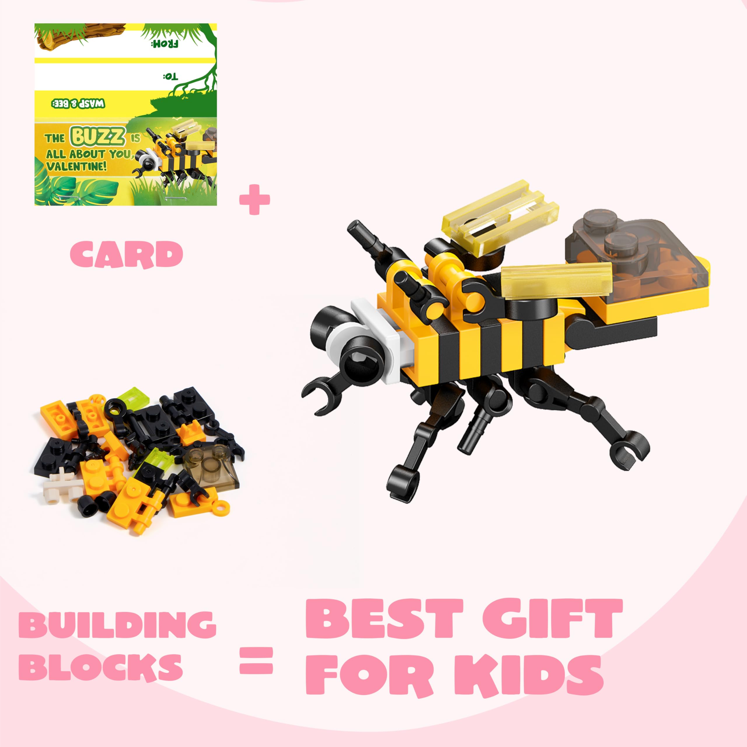 Foto 5 pulgar | Tarjetas De San Valentín Joyin Building Block, 24 Paquetes Para Niños - Venta Internacional.