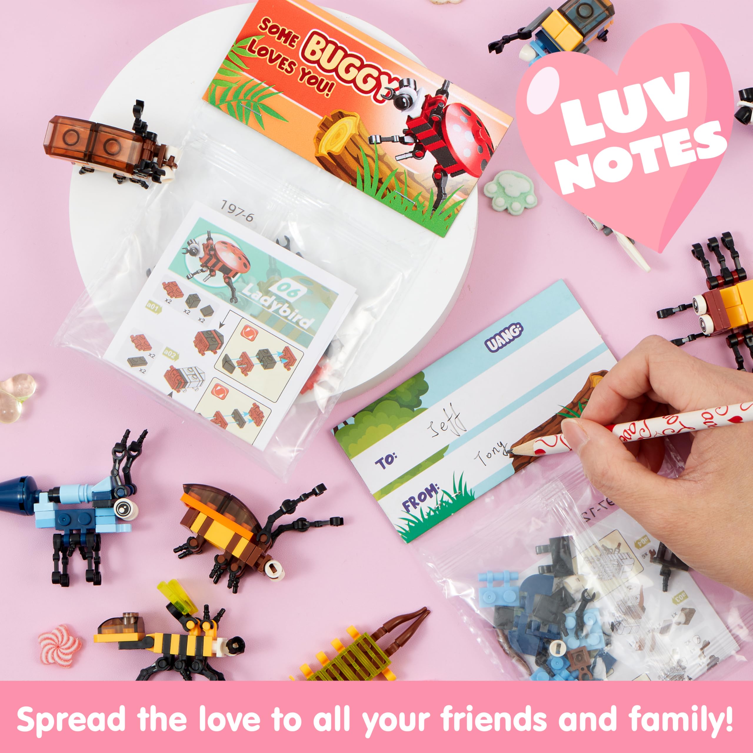 Foto 6 | Tarjetas De San Valentín Joyin Building Block, 24 Paquetes Para Niños - Venta Internacional.