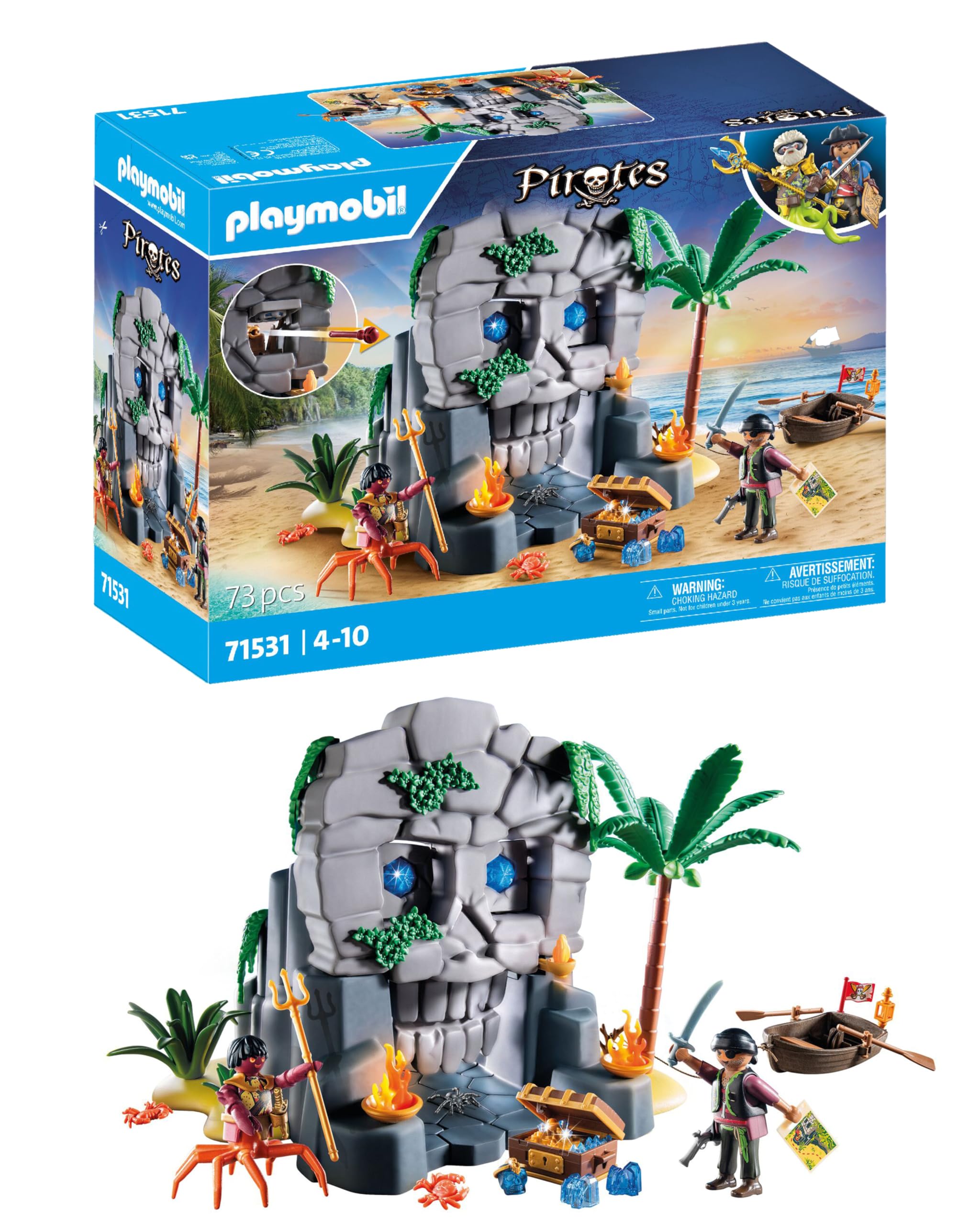 Foto 2 pulgar | Set De Juego Playmobil Pirates Skull Island Con 73 Piezas - Venta Internacional.