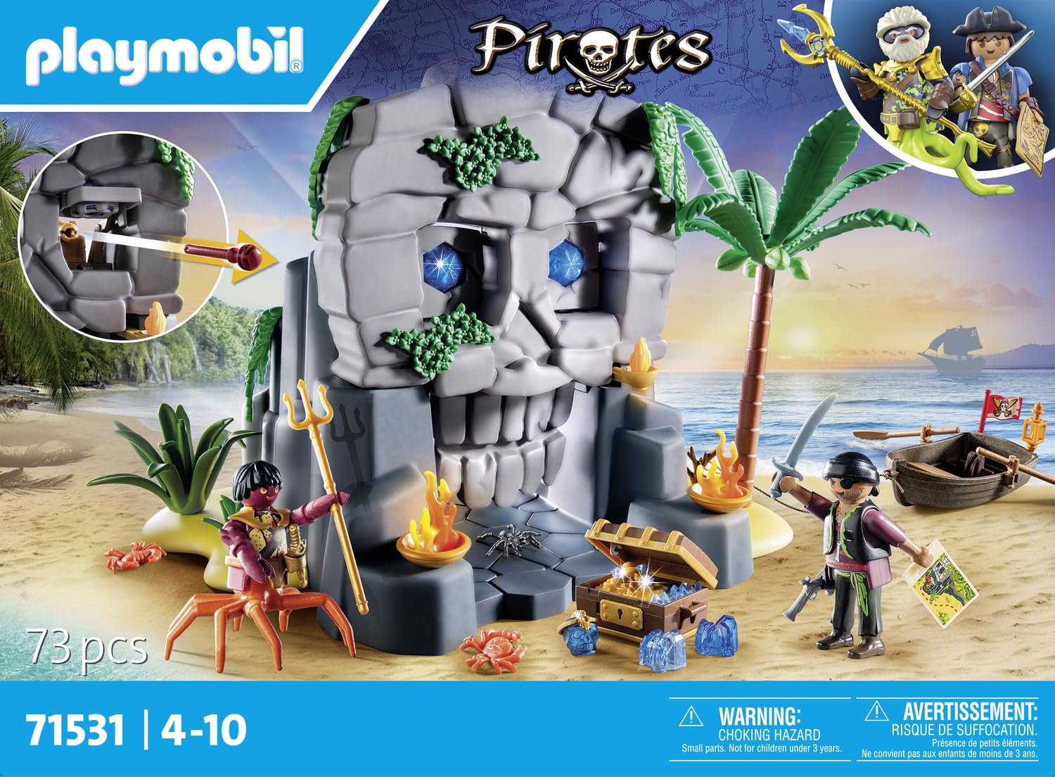 Foto 5 pulgar | Set De Juego Playmobil Pirates Skull Island Con 73 Piezas - Venta Internacional.