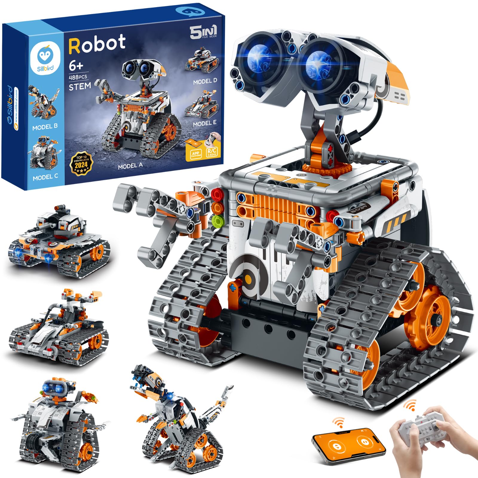 Foto 2 pulgar | Kit De Construcción De Robots Sillbird Con Mando A Distancia Para Niños De 8 A 12 Años - Venta Internacional.