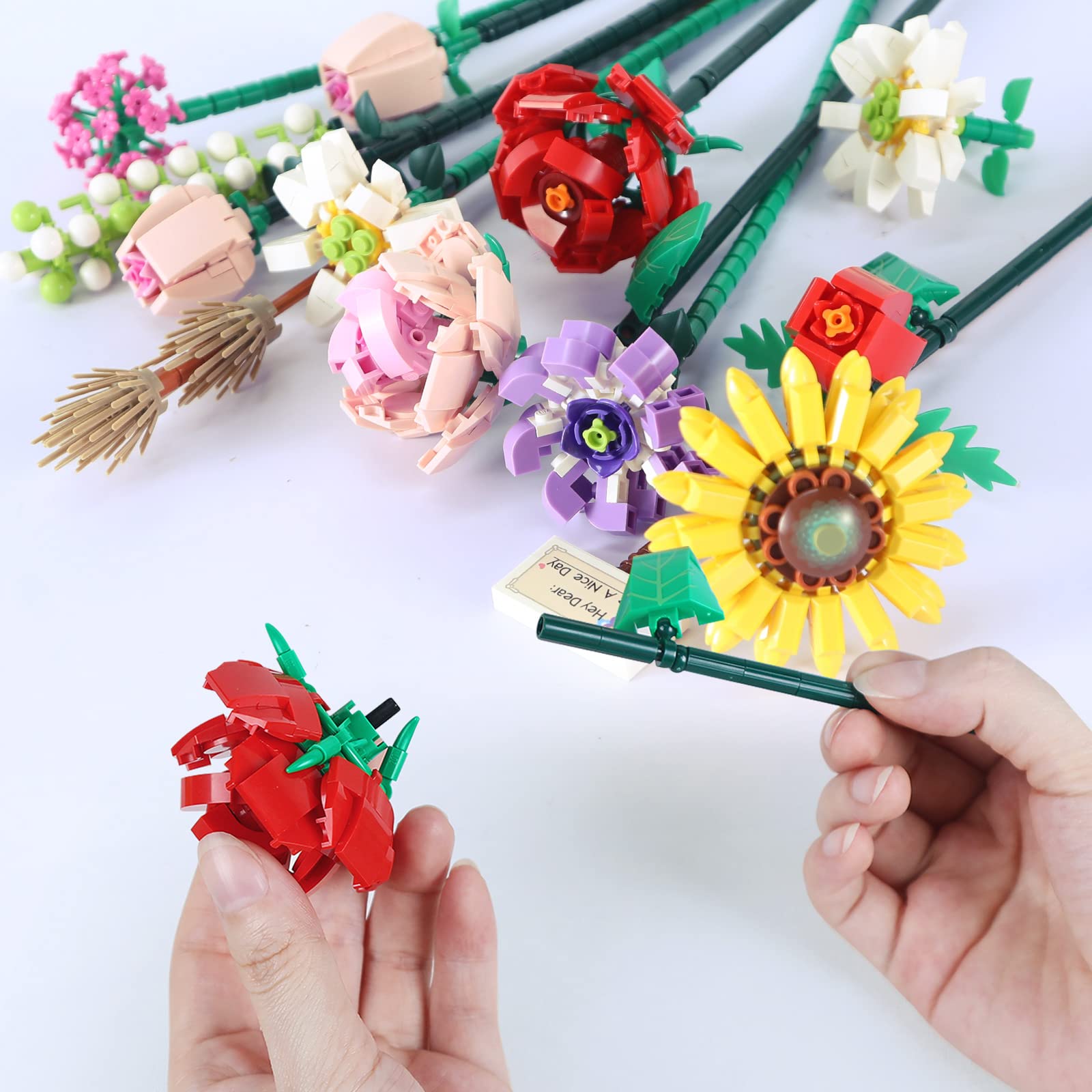 Foto 4 | Set De Construcción Qlt Mini Bricks, Ramo De Flores, 547 Piezas - Venta Internacional.