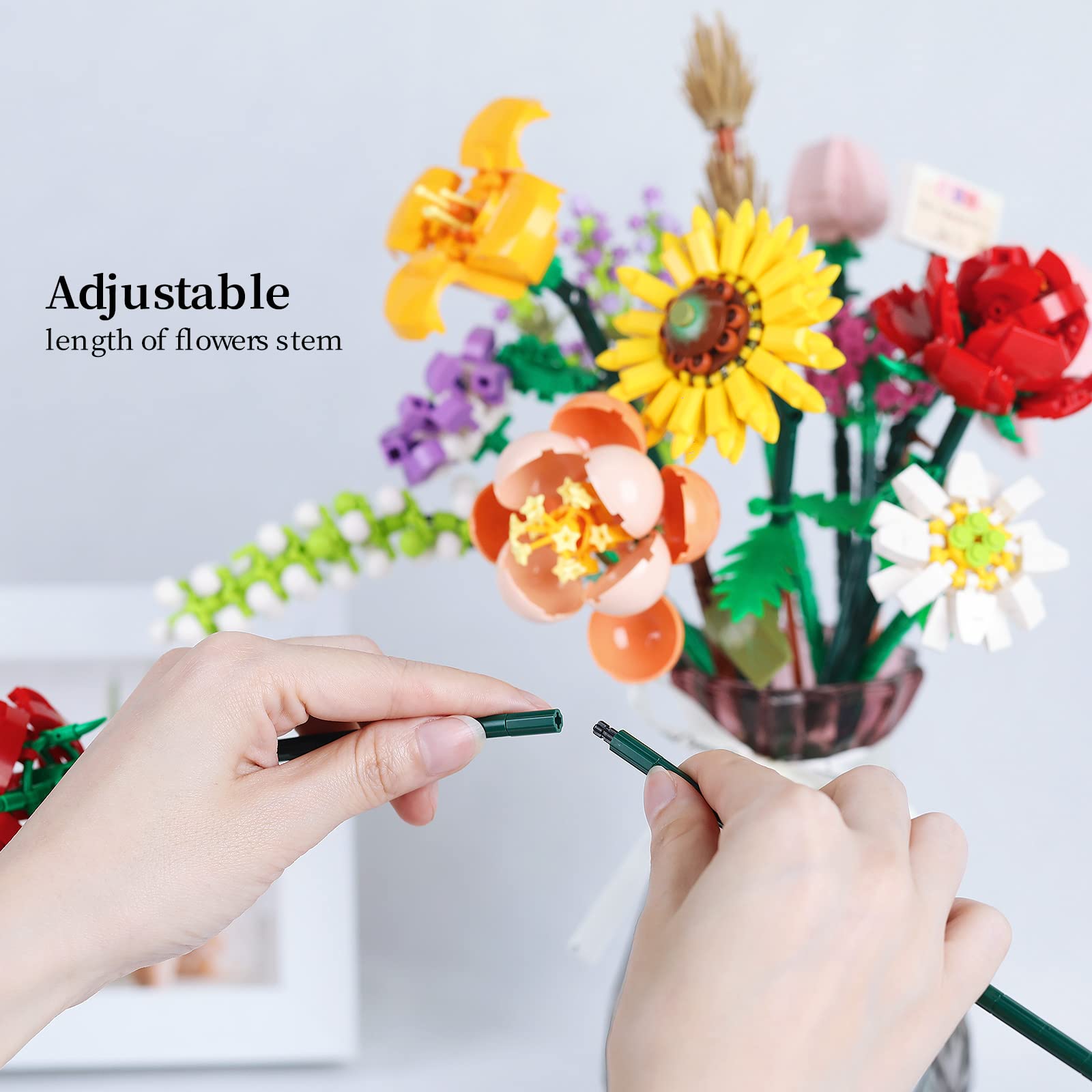 Foto 6 | Set De Construcción Qlt Mini Bricks, Ramo De Flores, 547 Piezas - Venta Internacional.