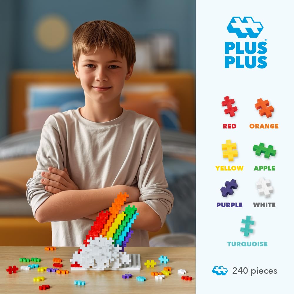 Foto 2 | Building Blocks Plus Plus 240 Piezas Rainbow Mix Para Niños De 5 A 12 Años - Venta Internacional.