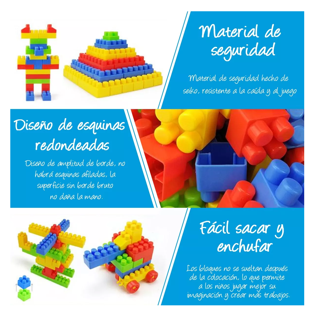 Foto 5 | Bloques Juguetes De Construcción Lab.g 130 Piezas, Varios Colores