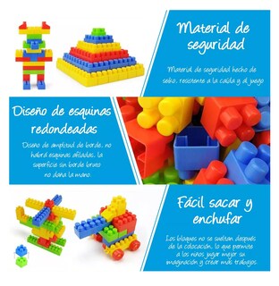 Foto 5 | Bloques Juguetes De Construcción Lab.g 130 Piezas, Varios Colores