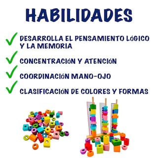 Foto 4 | Juguete Didáctico Montessori Para Niños Bloques Para Apilar Mágicamente