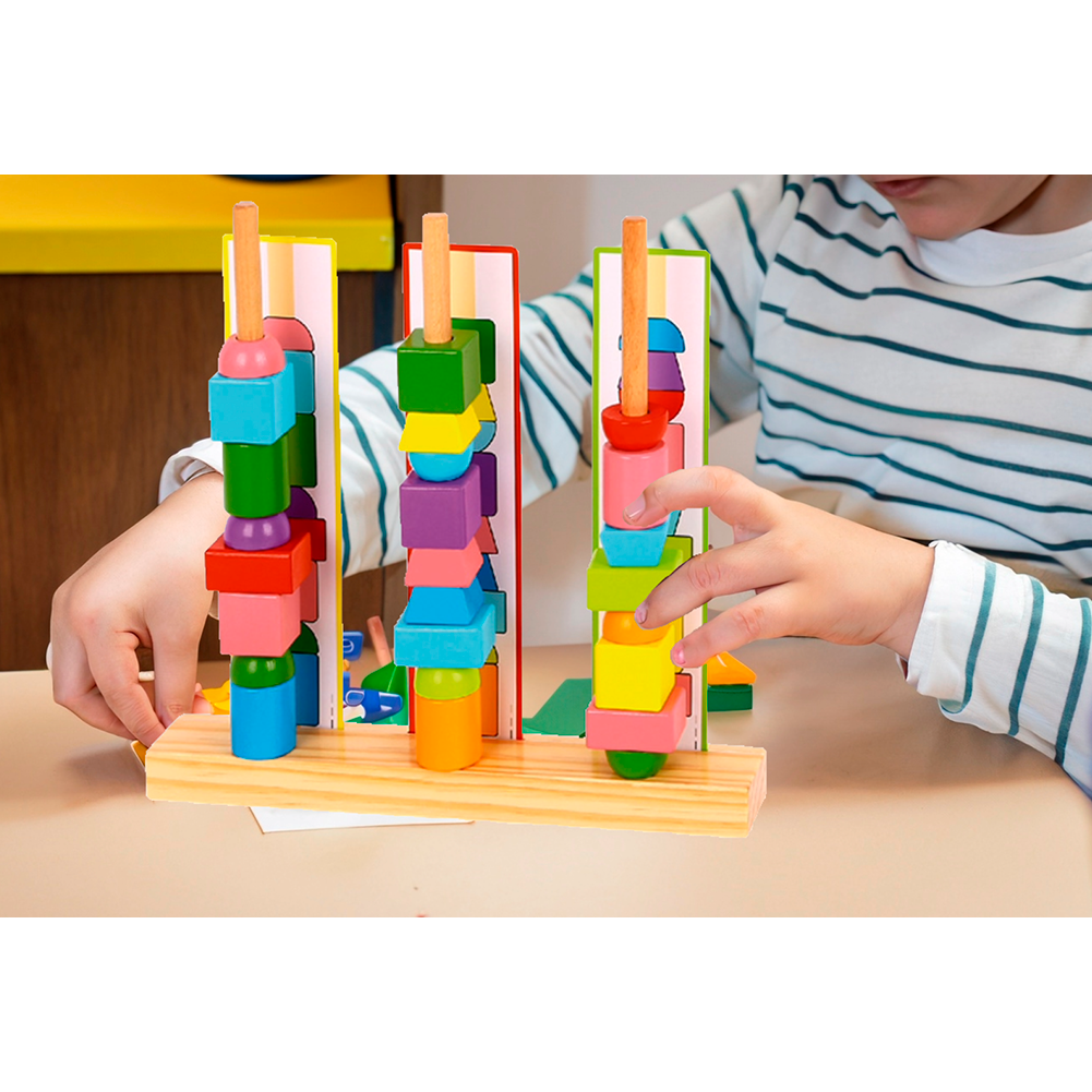 Foto 9 pulgar | Juguete Didáctico Montessori Para Niños Bloques Para Apilar Mágicamente