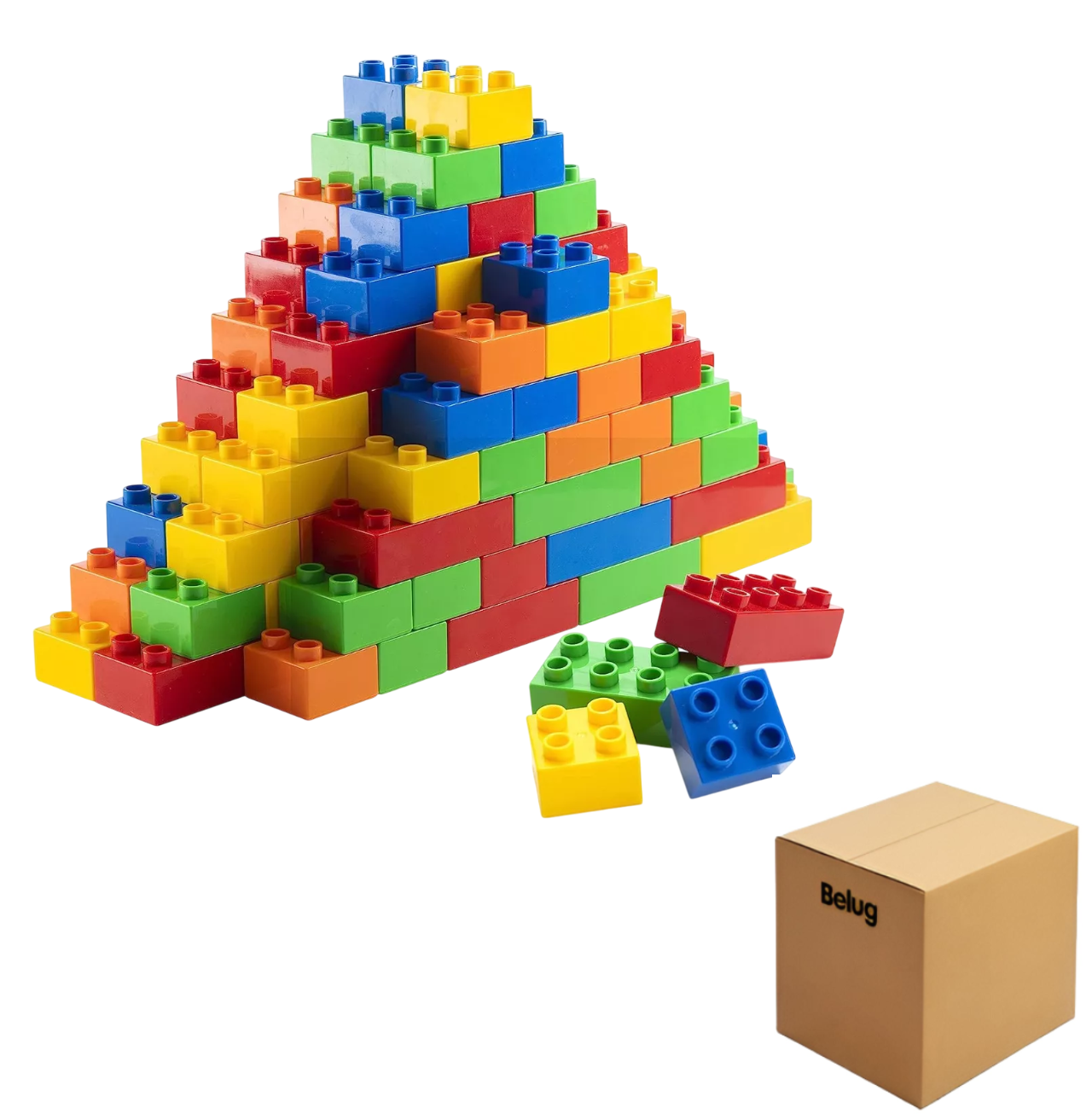 Bloques De Construcción Belug De Juguetes En Bolsas, 300 Pzs Colores