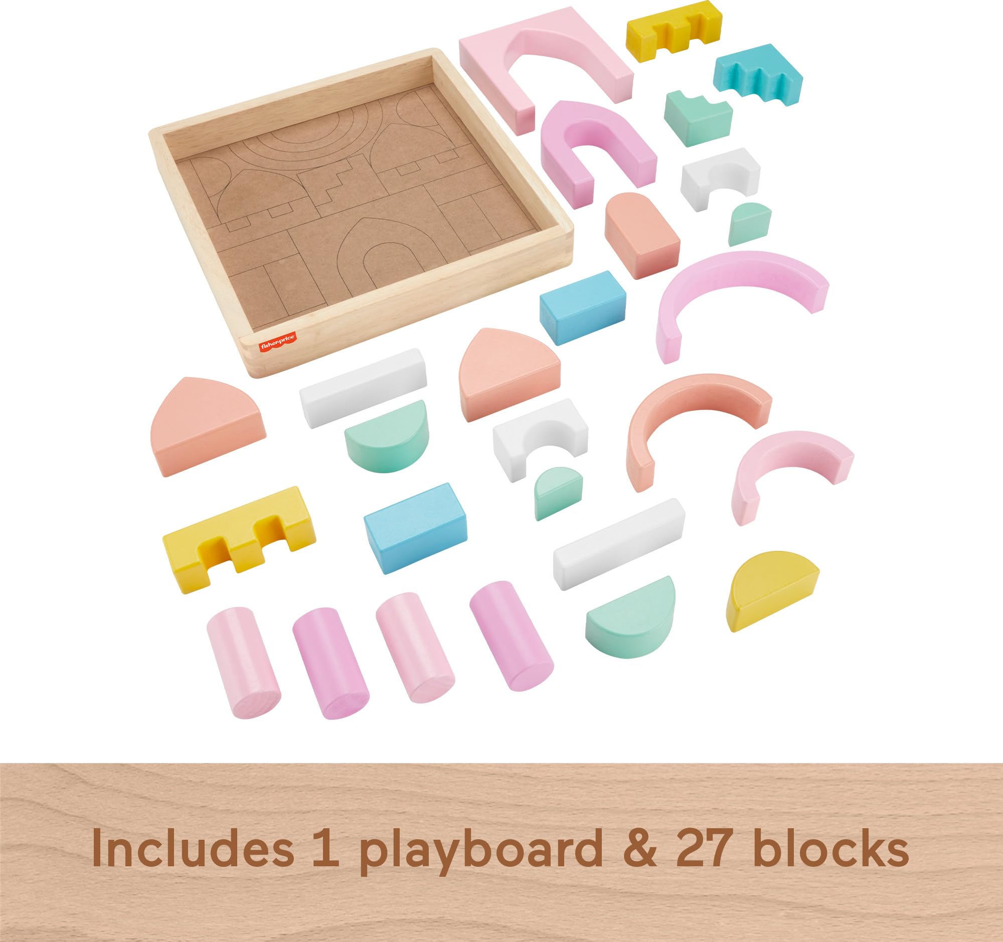 Foto 6 pulgar | Juego De Bloques Toy Castle Wood De Fisher-price, 28 Piezas Para Niños De 2 Años O Más - Venta Internacional.