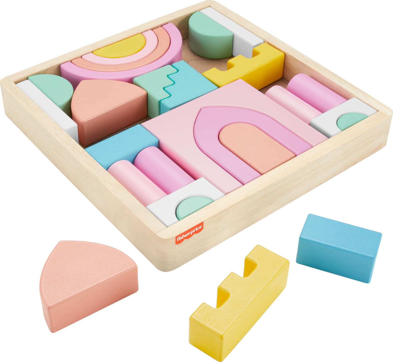 Foto 7 pulgar | Juego De Bloques Toy Castle Wood De Fisher-price, 28 Piezas Para Niños De 2 Años O Más - Venta Internacional.
