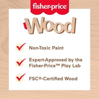 Foto 3 | Puzle Apilable De Juguetes Fisher-price Wood, 20 Piezas, 18+m - Venta Internacional.