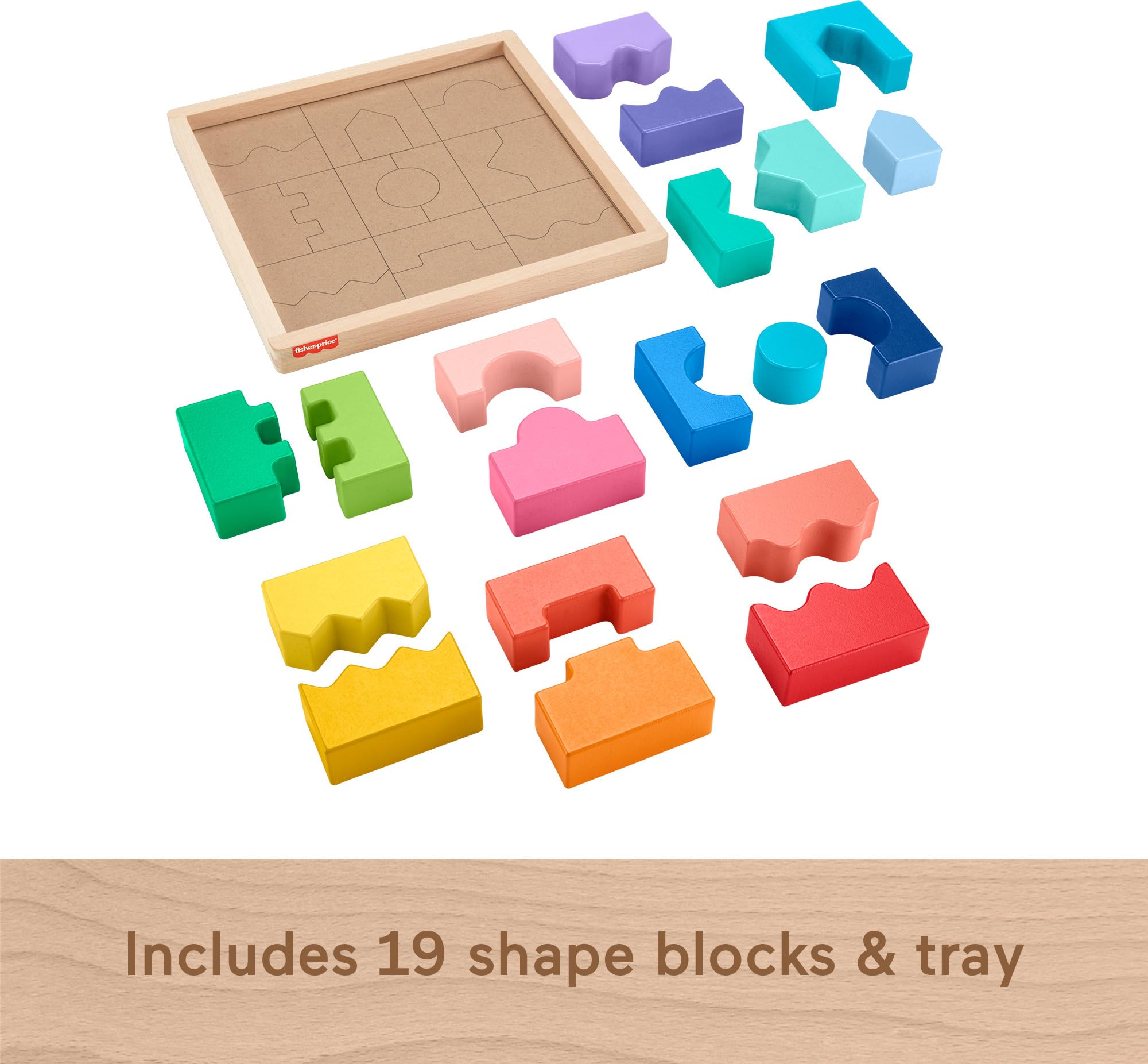 Foto 6 pulgar | Puzle Apilable De Juguetes Fisher-price Wood, 20 Piezas, 18+m - Venta Internacional.