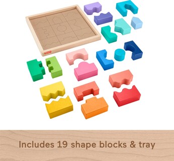 Foto 5 | Puzle Apilable De Juguetes Fisher-price Wood, 20 Piezas, 18+m - Venta Internacional.