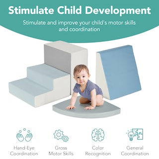 Foto 5 | Estructuras De Actividades Y Juegos Con Bloques De Espuma Blanda Para Niños Climb & Crawl - Venta Internacional.
