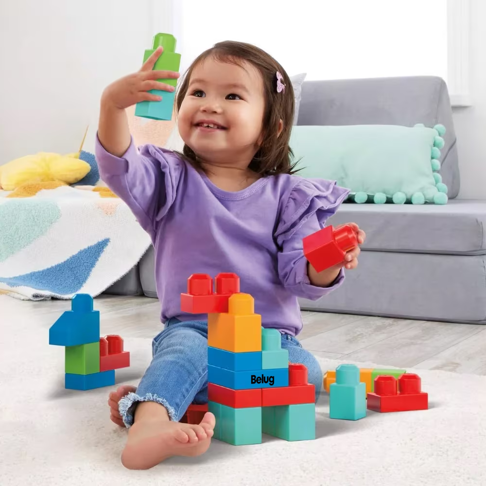 Foto 4 pulgar | Set De Construcción Mega Bloks De Montar 100 Piezas Colores Belug