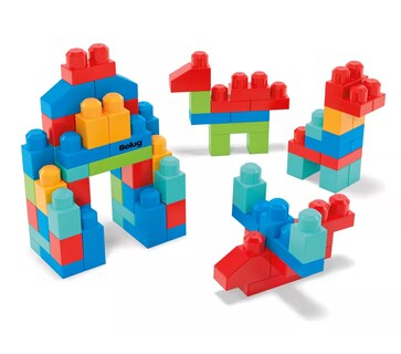 Foto 4 | Set De Construcción Mega Bloks De Montar 100 Piezas Colores Belug