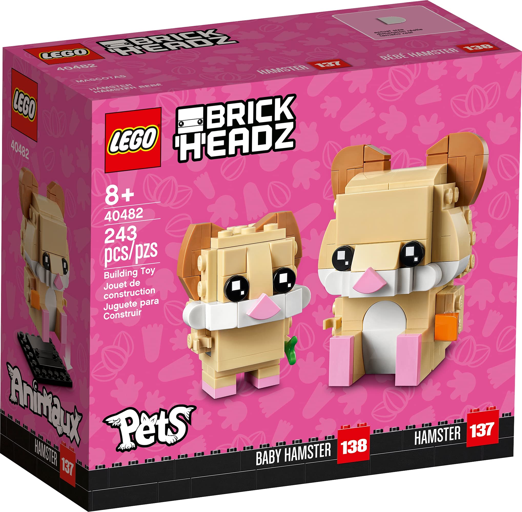 Juguete Lego Brickheadz Pets Hamster 40482 243 Piezas - Venta Internacional.