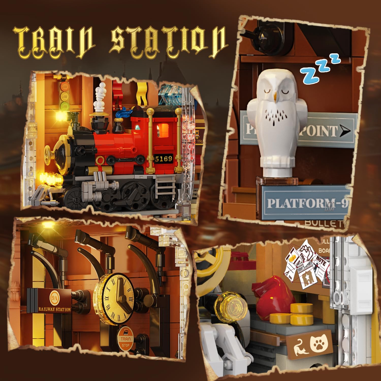 Foto 4 pulgar | Set De Construcción Hogokids Magic Train Station Book Nook Con Luz - Venta Internacional.