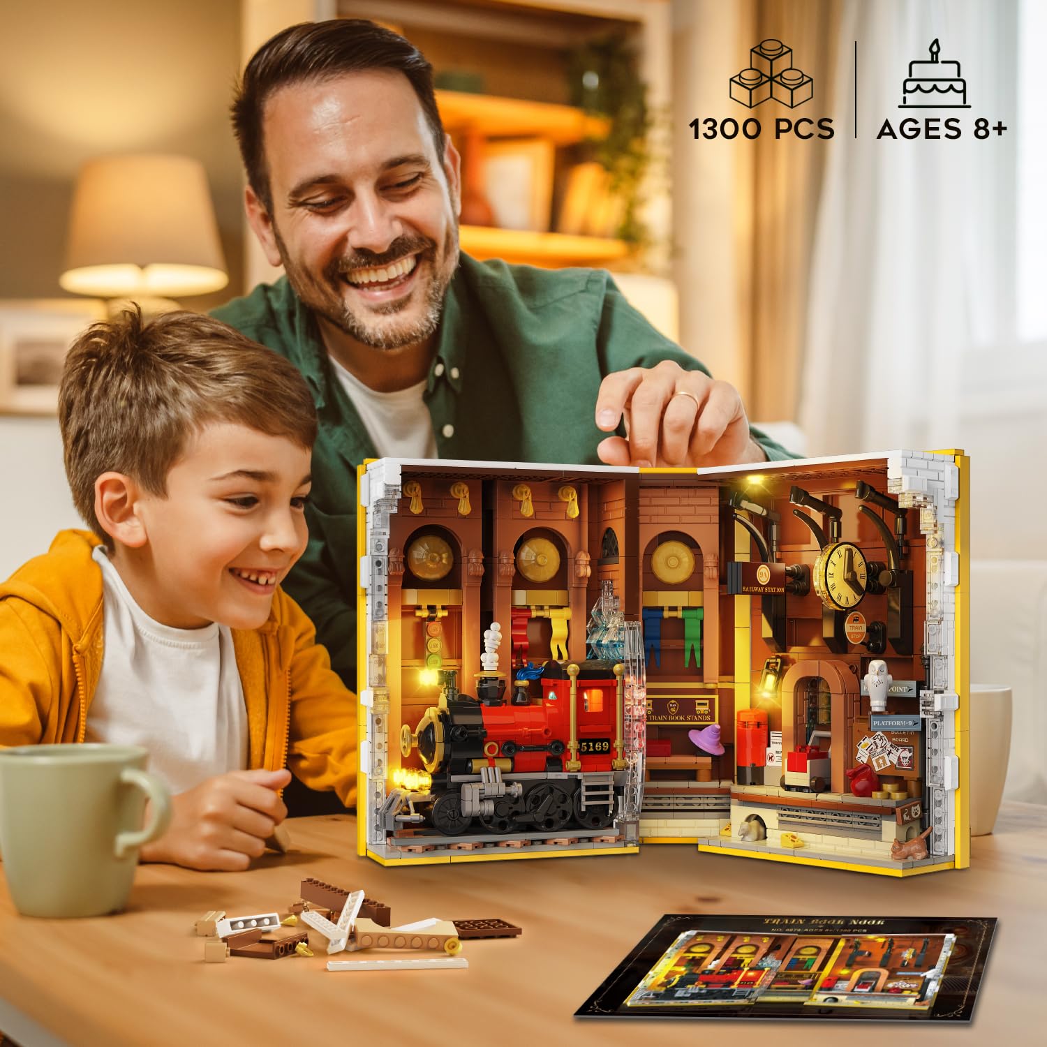 Foto 5 pulgar | Set De Construcción Hogokids Magic Train Station Book Nook Con Luz - Venta Internacional.