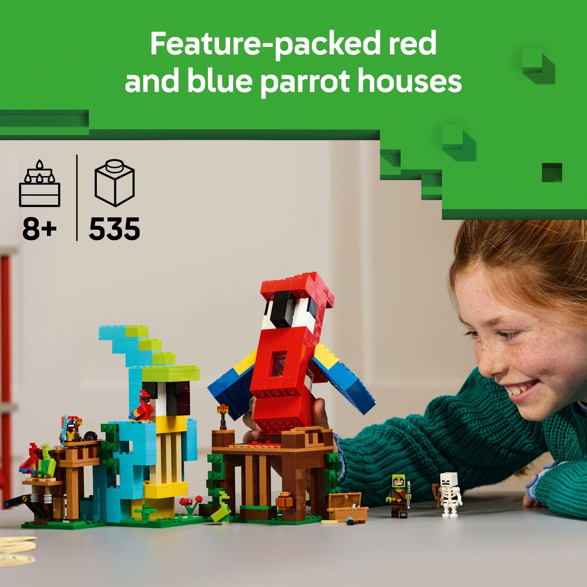 Foto 3 pulgar | Juguete De Construcción Lego Minecraft The Parrot Houses 21282 8+ Años - Venta Internacional.