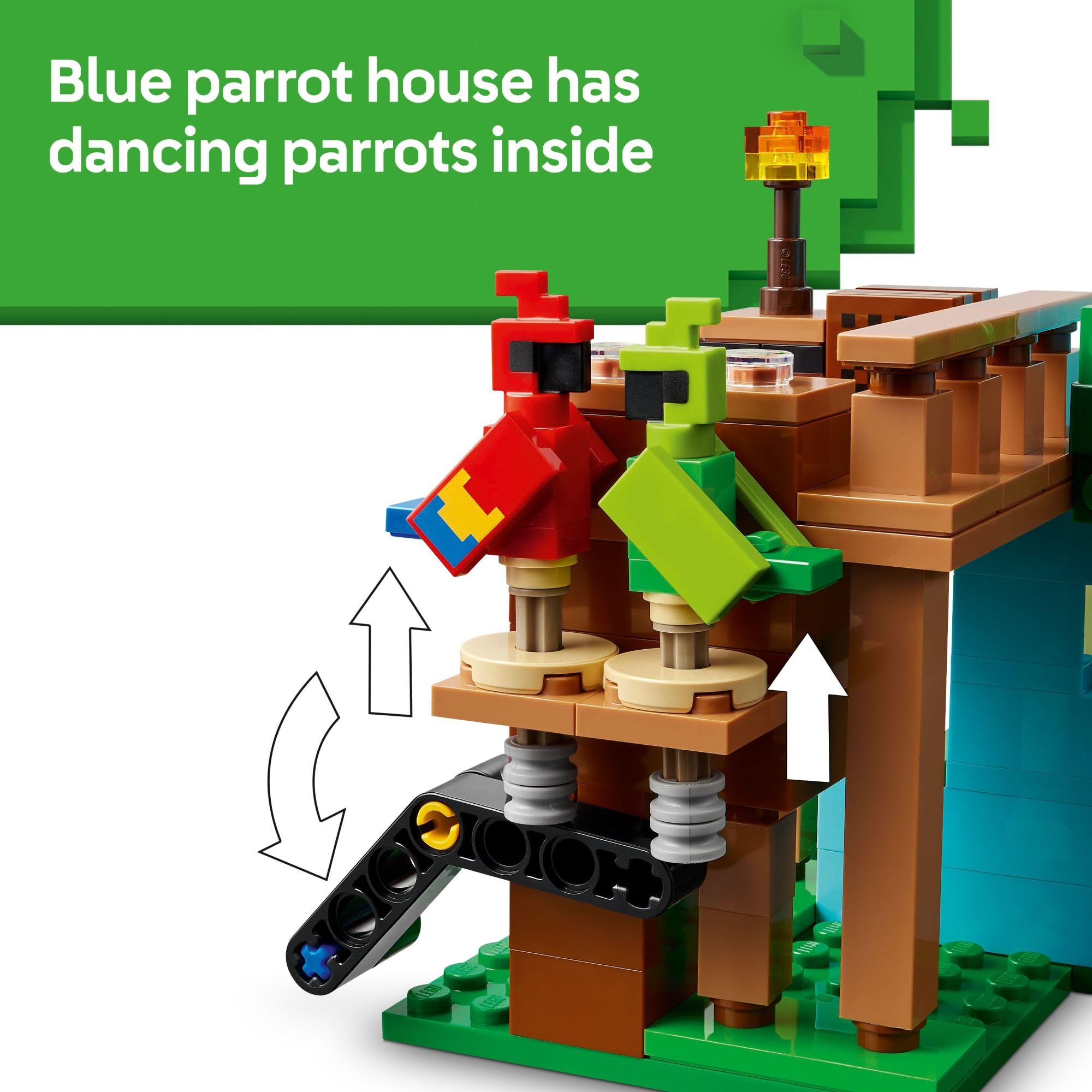 Foto 5 pulgar | Juguete De Construcción Lego Minecraft The Parrot Houses 21282 8+ Años - Venta Internacional.