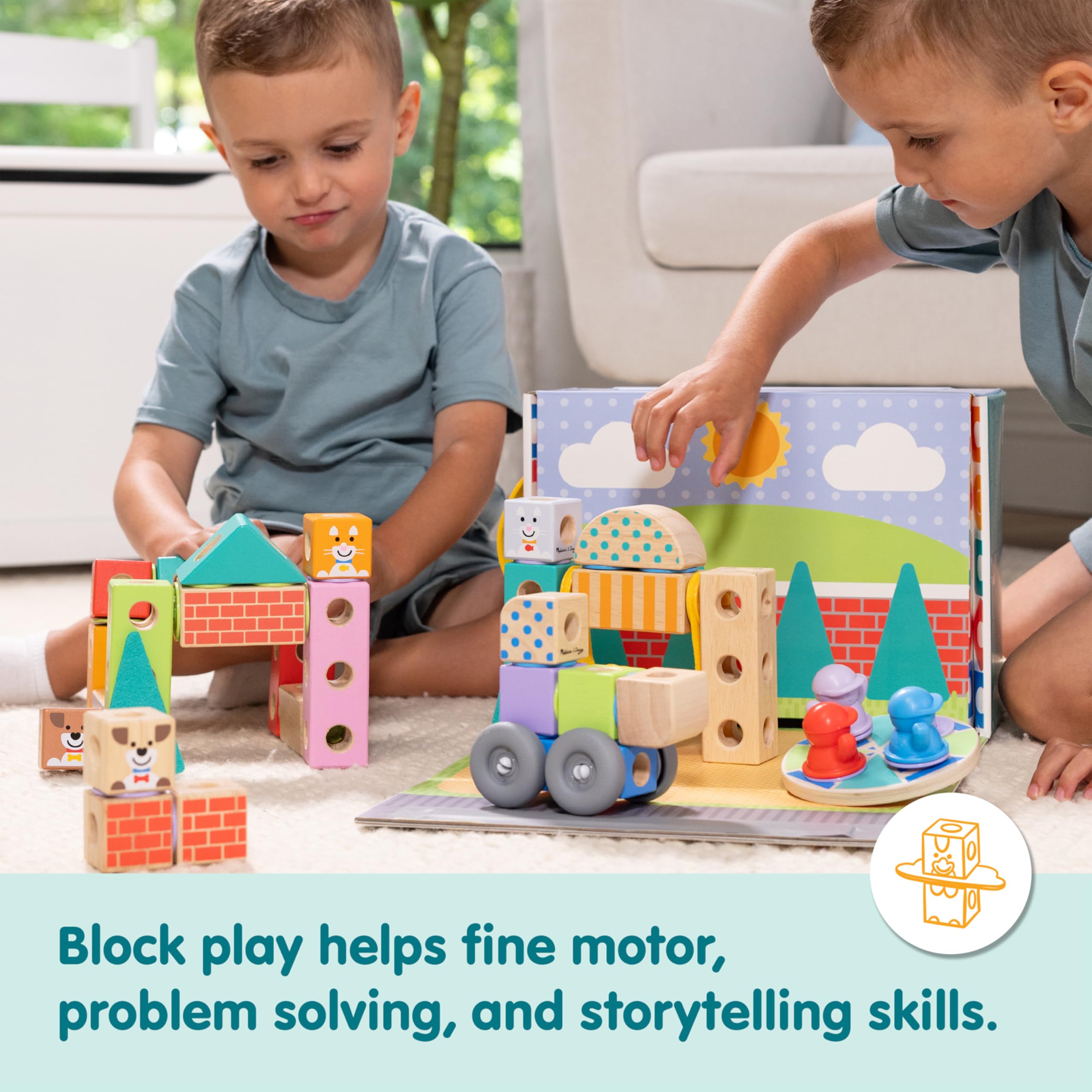 Foto 6 pulgar | Bloques De Construcción Toy Melissa & Doug Blockables™ Town, 73 Unidades - Venta Internacional.