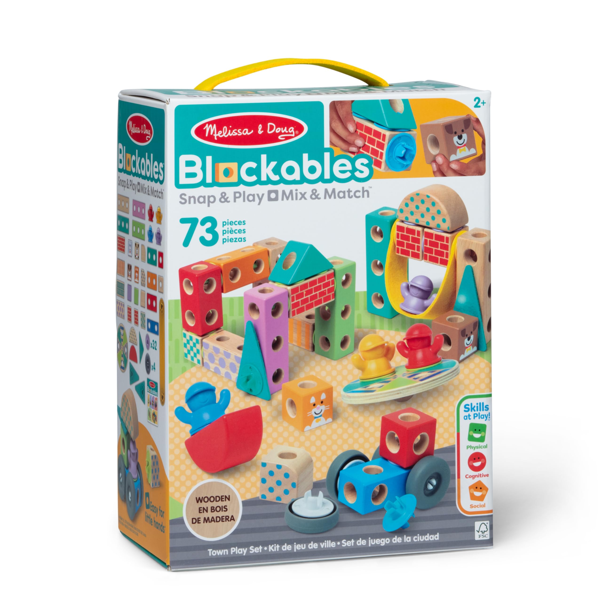 Foto 7 pulgar | Bloques De Construcción Toy Melissa & Doug Blockables™ Town, 73 Unidades - Venta Internacional.