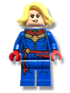 Foto 4 | Minifigura Lego Super Heroes Captain Marvel Con Pelo Amarillo - Venta Internacional.