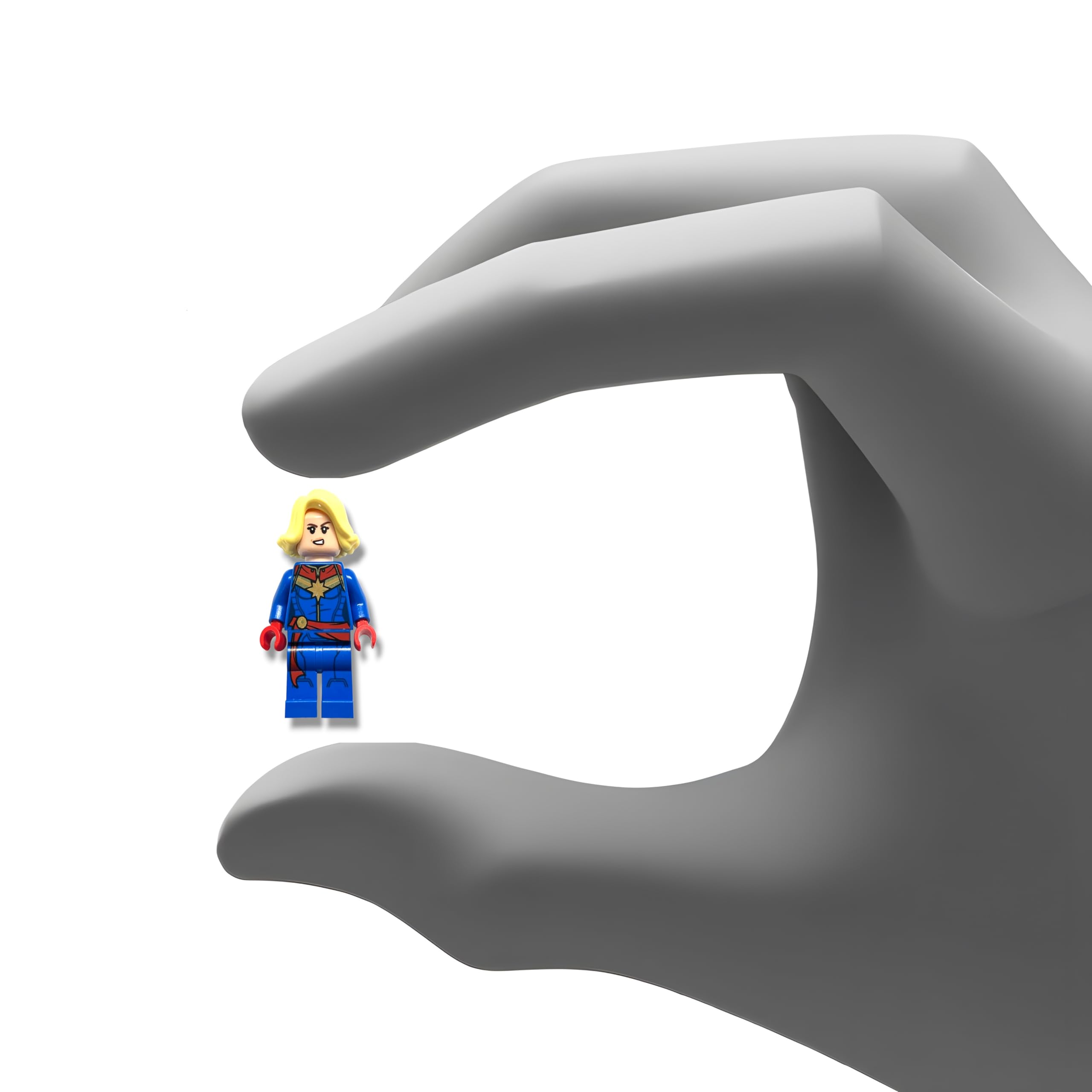 Foto 6 pulgar | Minifigura Lego Super Heroes Captain Marvel Con Pelo Amarillo - Venta Internacional.